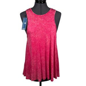 Southern Shirt Women's Salt Washed Flowy Tank Fruit Punch Size S